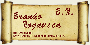 Branko Nogavica vizit kartica